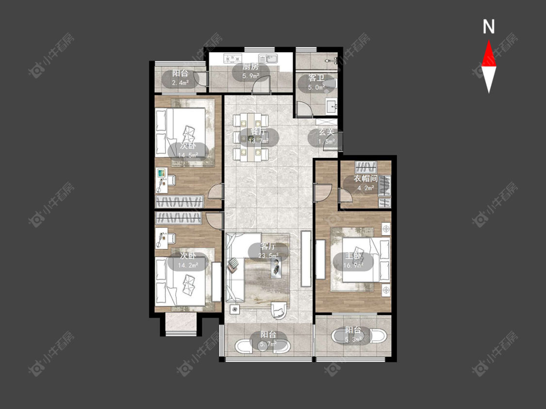 永宁花园房源户型图 常州永宁花园在售二手房源户型图_小牛看房