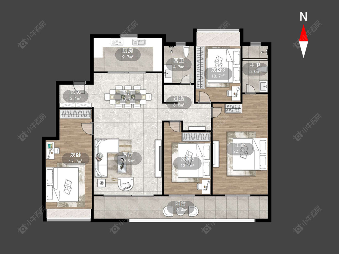 常州阳光城禹洲宸悦在售二手房源户型图_小牛看房