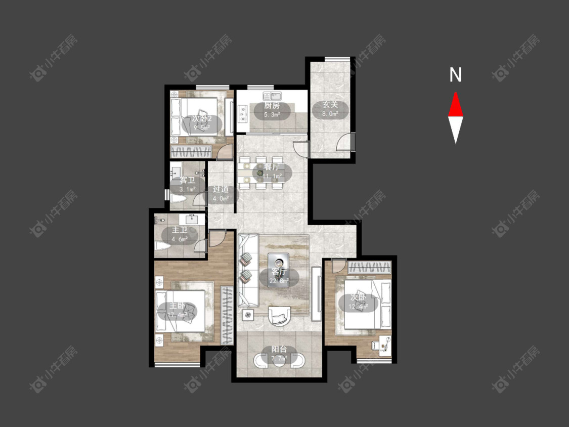 常州吟枫苑东区在售二手房源户型图_小牛看房