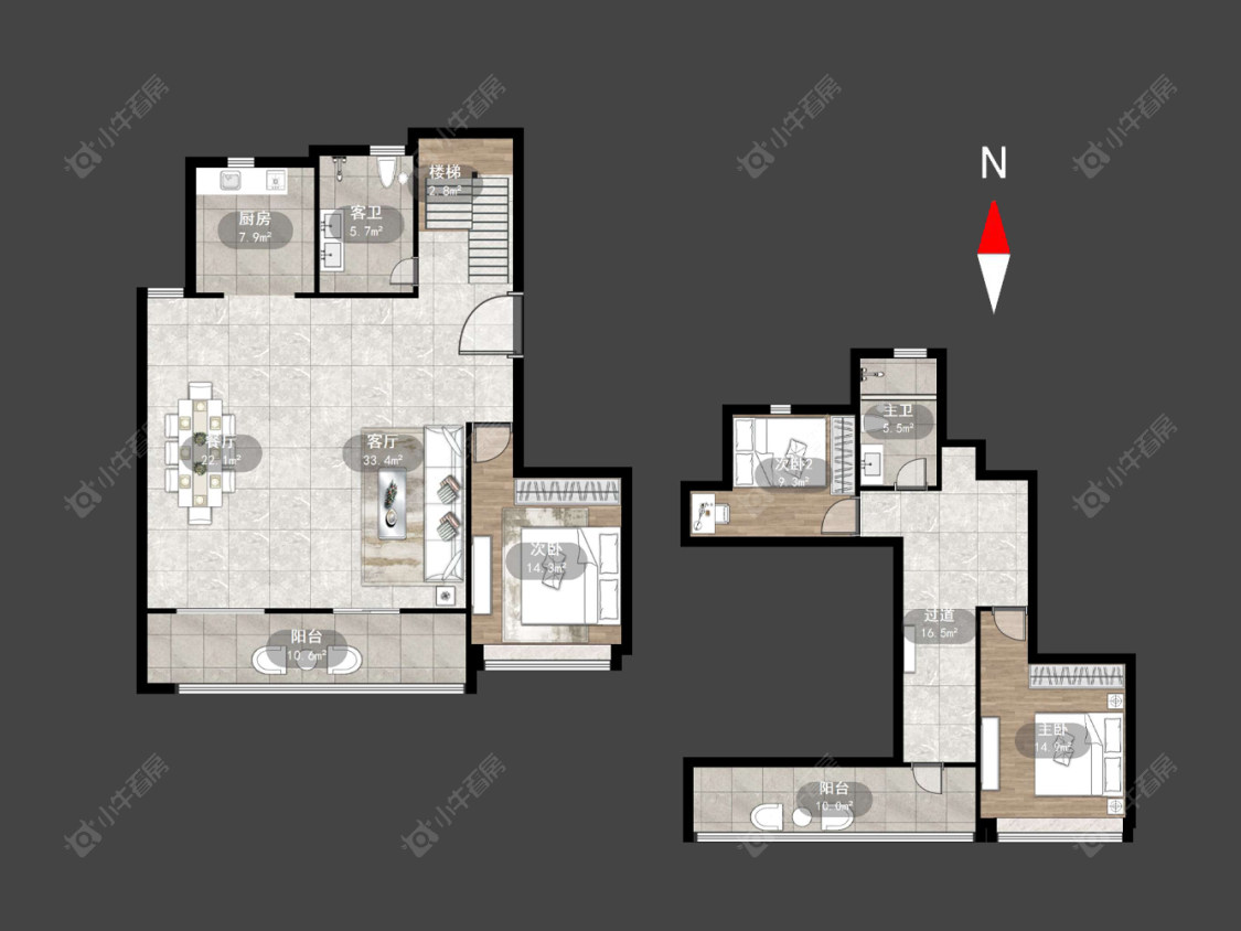 常州龙湖景粼天著在售二手房源户型图_小牛看房