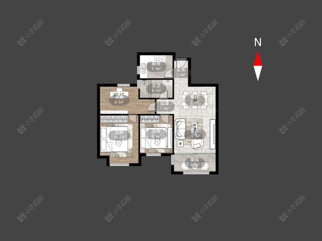 常州康桥水郡在售二手房源户型图_小牛看房