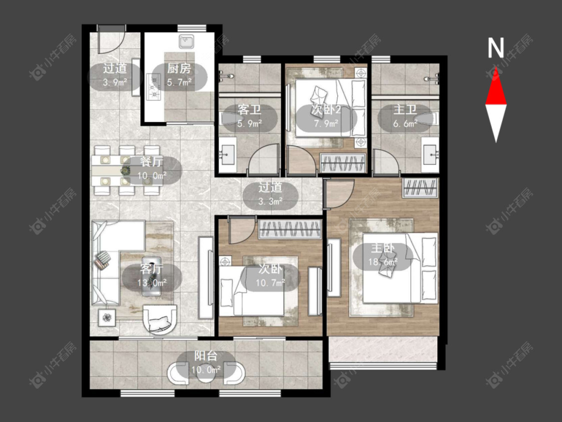 常州嘉宏空港国际星光城在售二手房源户型图_小牛看房