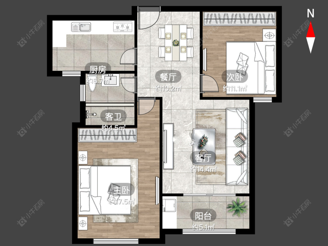 紫韵香庭一期房源户型图 常州紫韵香庭一期在售二手房源户型图_小牛看房