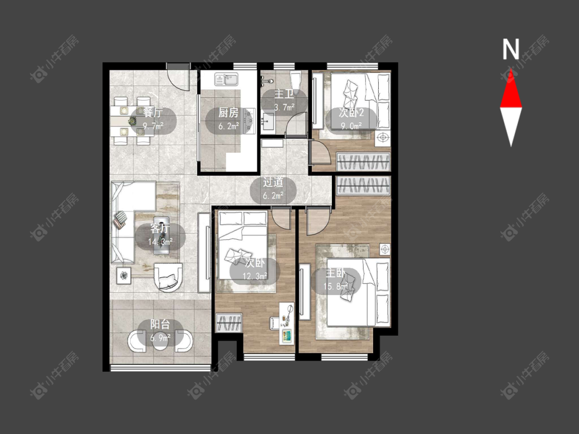 尚枫澜湾房源户型图 常州尚枫澜湾在售二手房源户型图_小牛看房