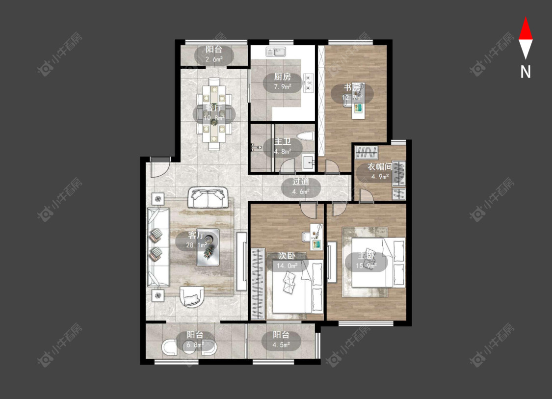 兆丰花苑房源户型图 常州兆丰花苑在售二手房源户型图_小牛看房