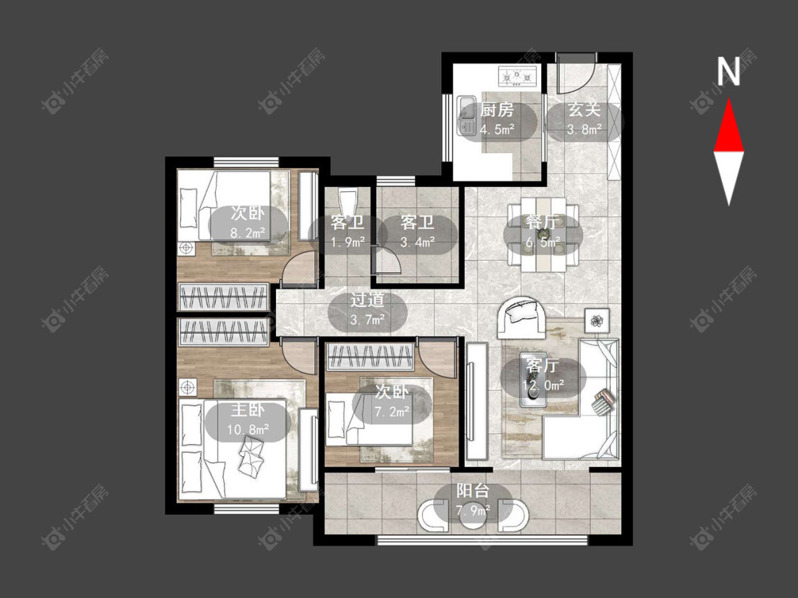 常州新城都荟在售二手房源户型图_小牛看房