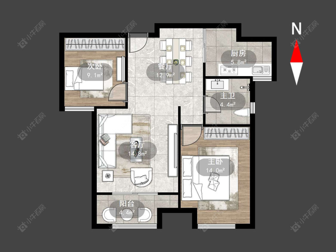新城春天里房源户型图 常州新城春天里在售二手房源户型图_小牛看房