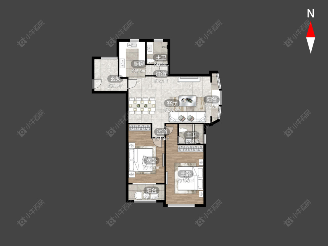 常州万水美兰城在售二手房源户型图_小牛看房