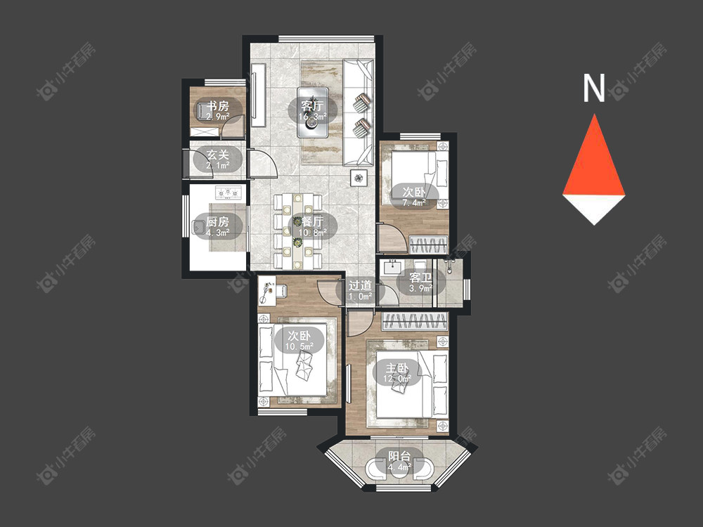 常州怡美花园在售二手房源户型图_小牛看房