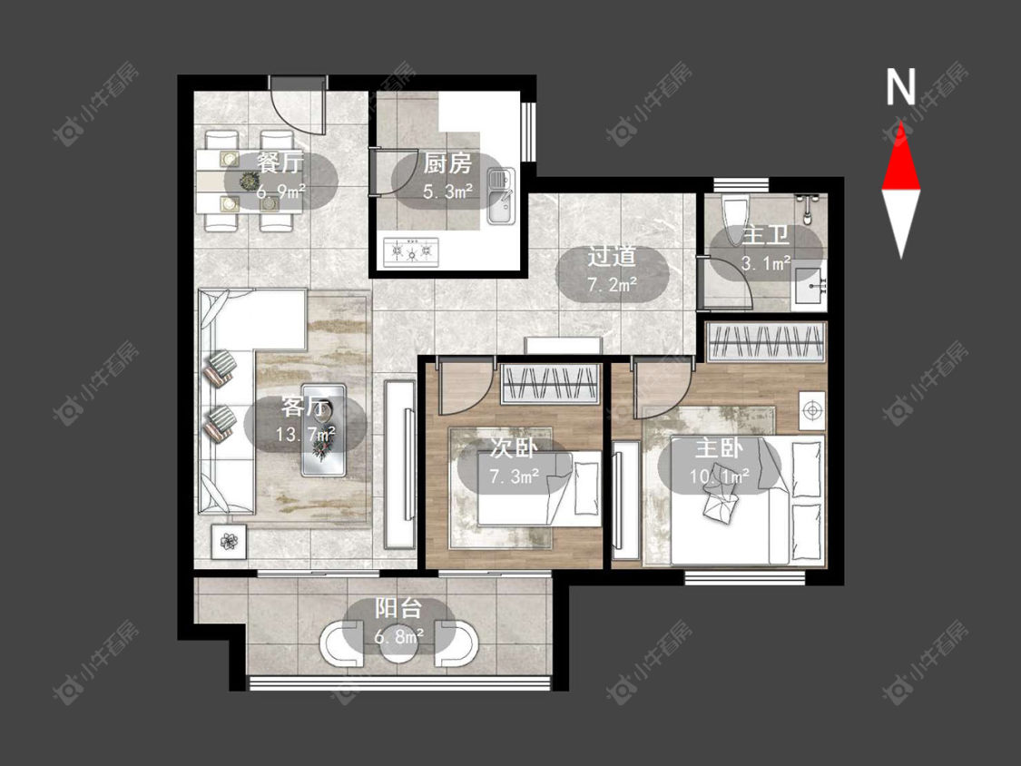 常州观湖名轩在售二手房源户型图_小牛看房