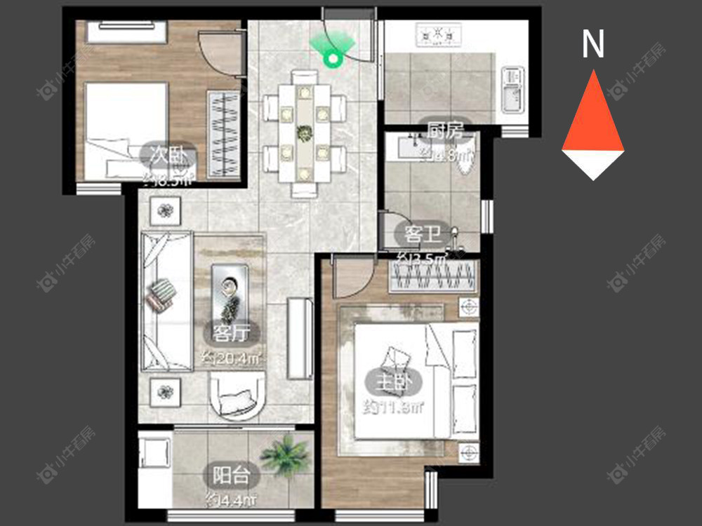 常州名仕佳园在售二手房源户型图_小牛看房