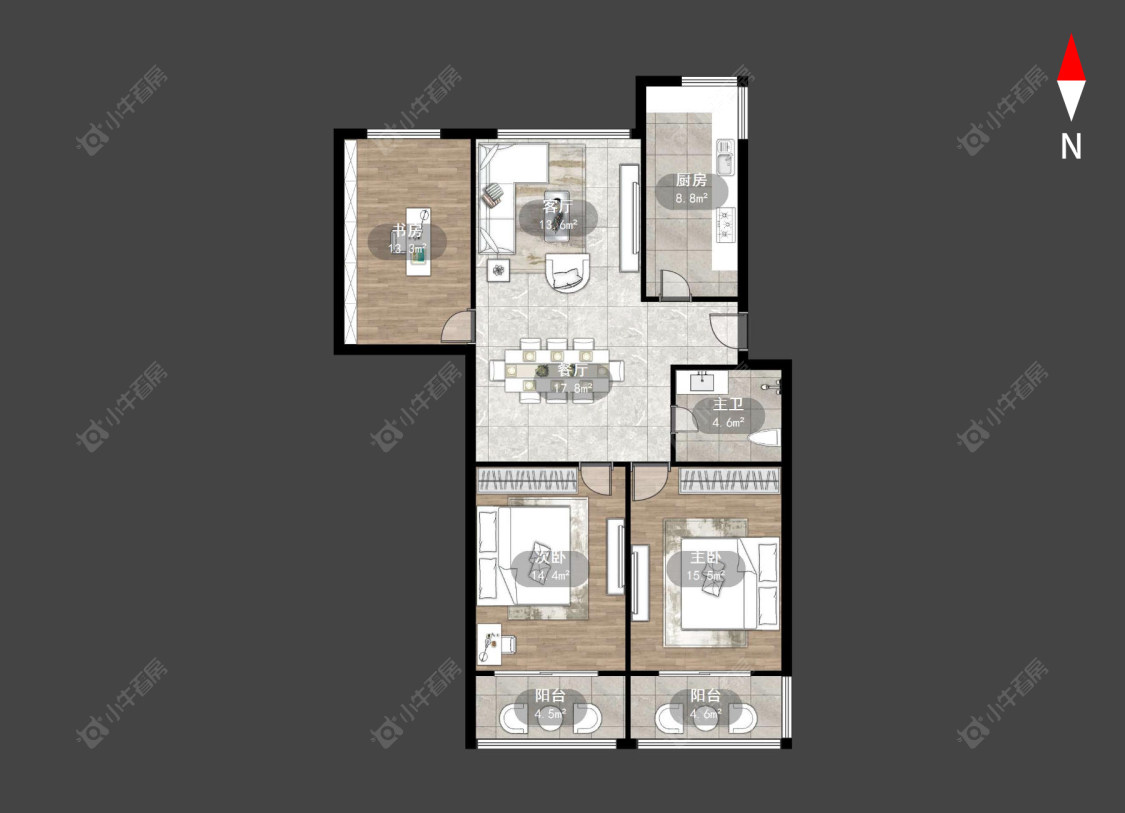 常州桃园公寓在售二手房源户型图_小牛看房