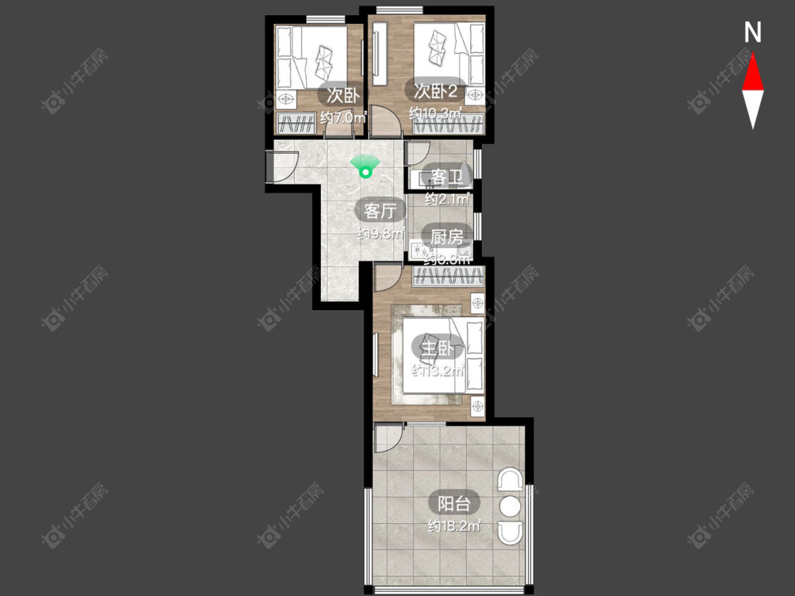 常州河苑新村在售二手房源户型图_小牛看房