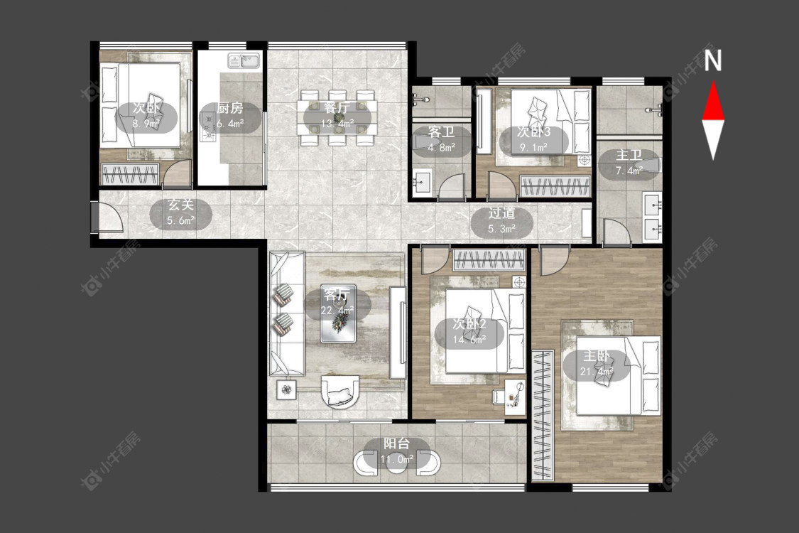 常州星河国际十区在售二手房源户型图_小牛看房
