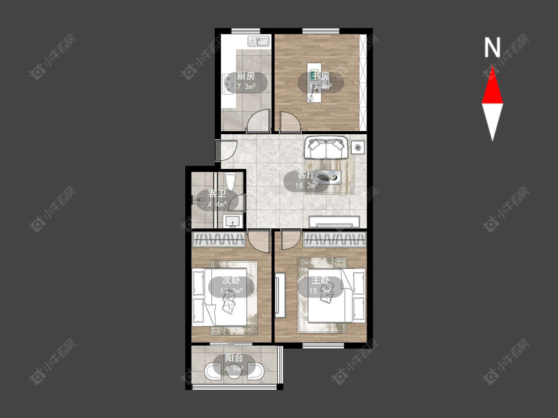荆川里房源户型图 常州荆川里在售二手房源户型图_小牛看房