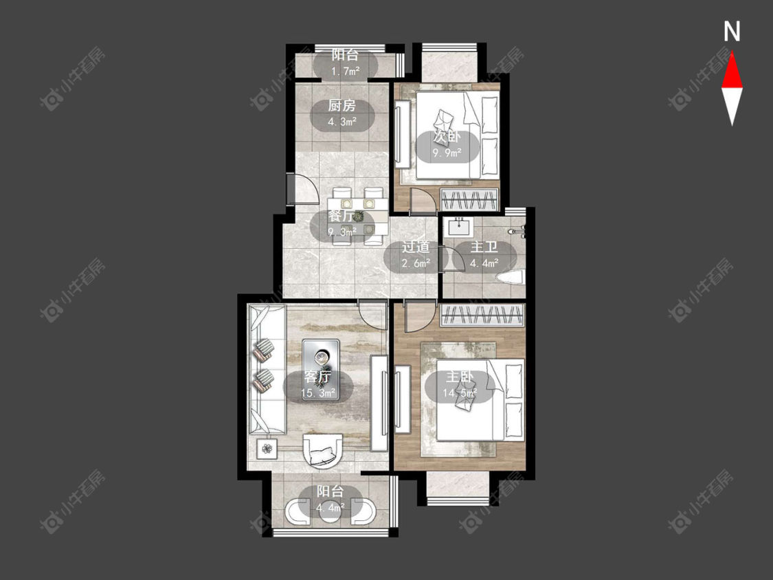 常州梧桐苑西区在售二手房源户型图_小牛看房