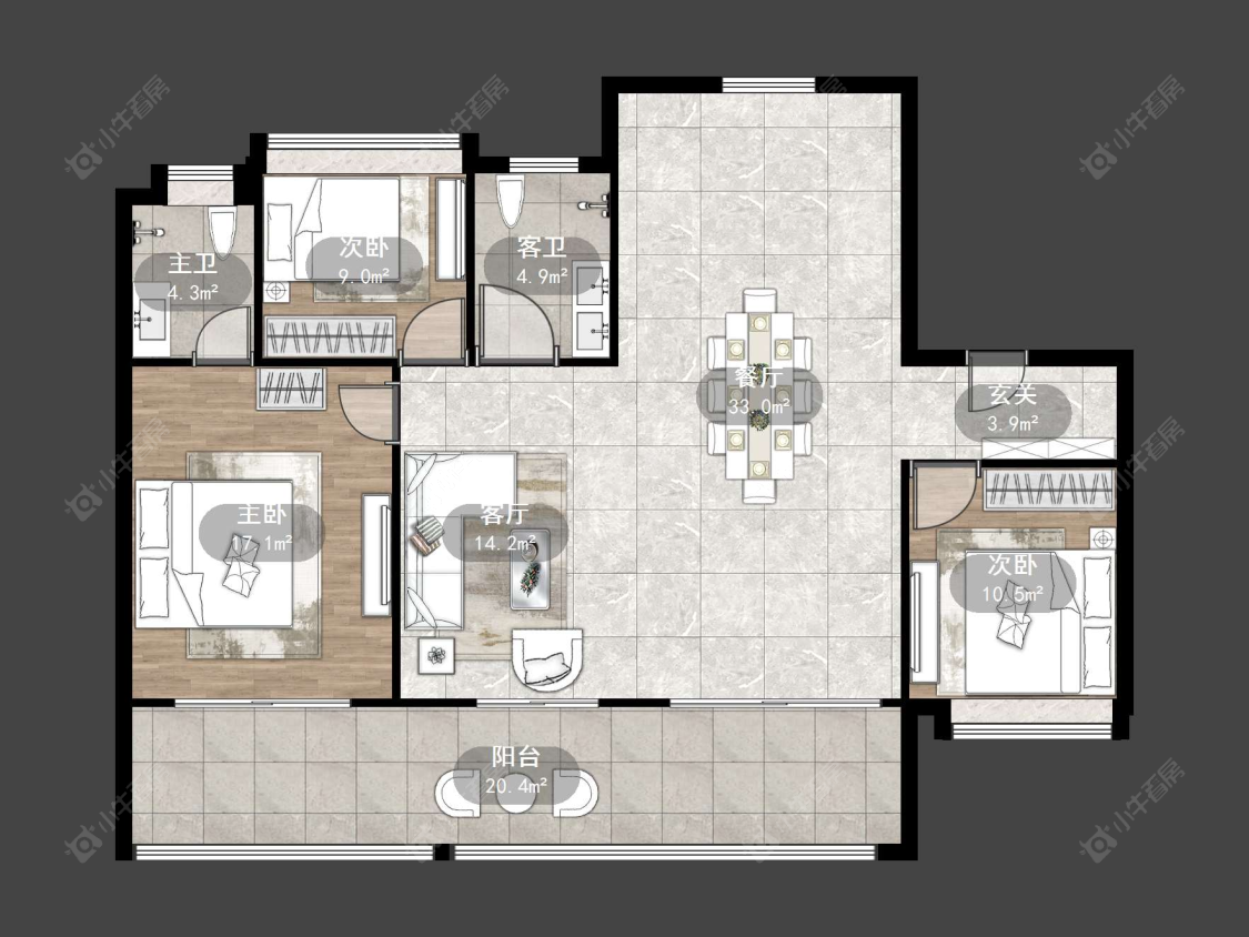 丹阳中海臻如府在售二手房源户型图_小牛看房
