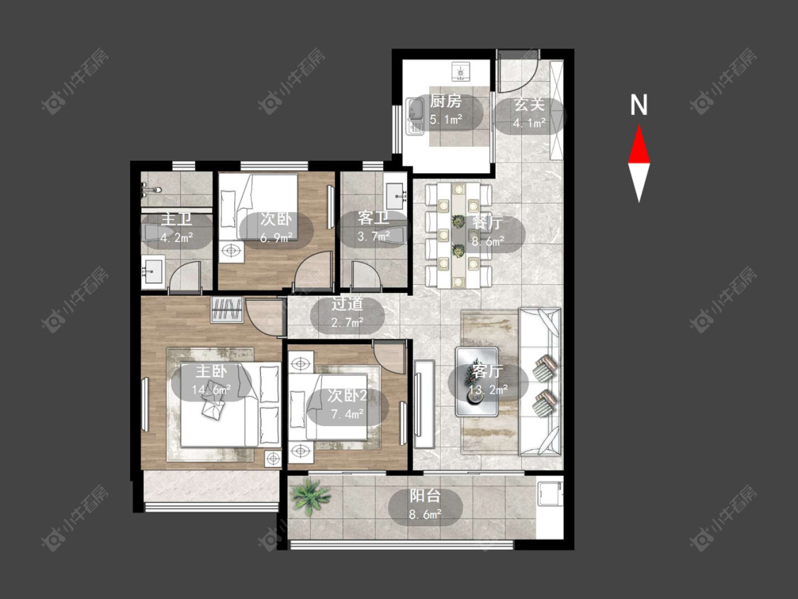 常州碧桂园翡丽都会在售二手房源户型图_小牛看房