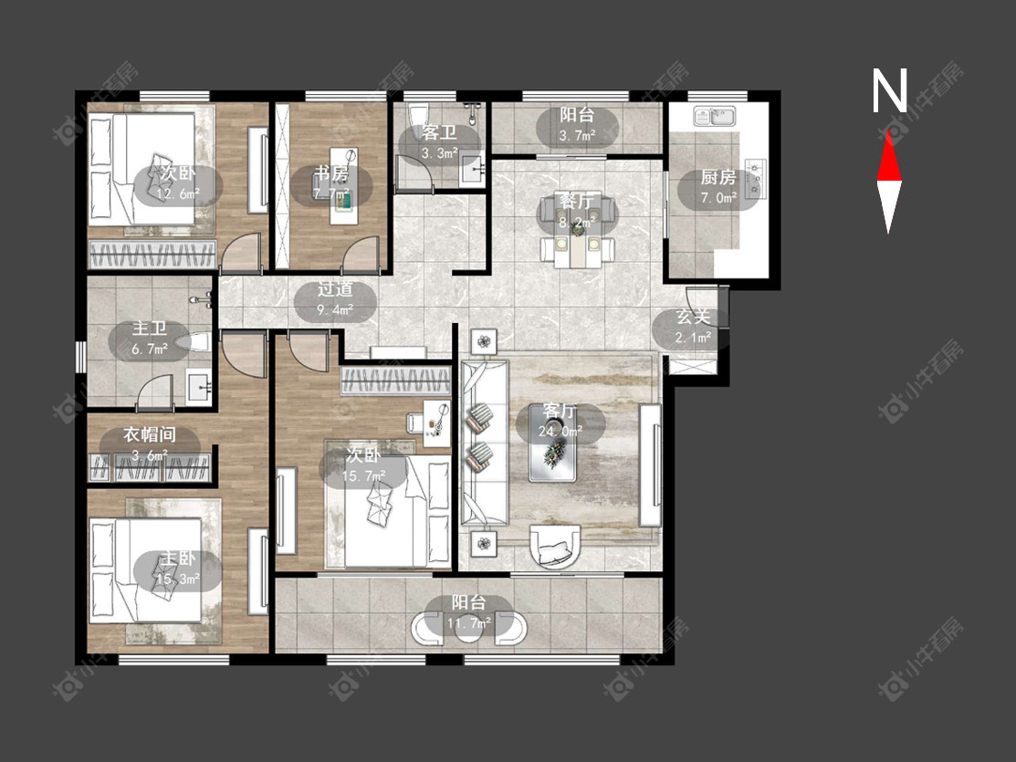 常州朗诗競园在售二手房源户型图_小牛看房