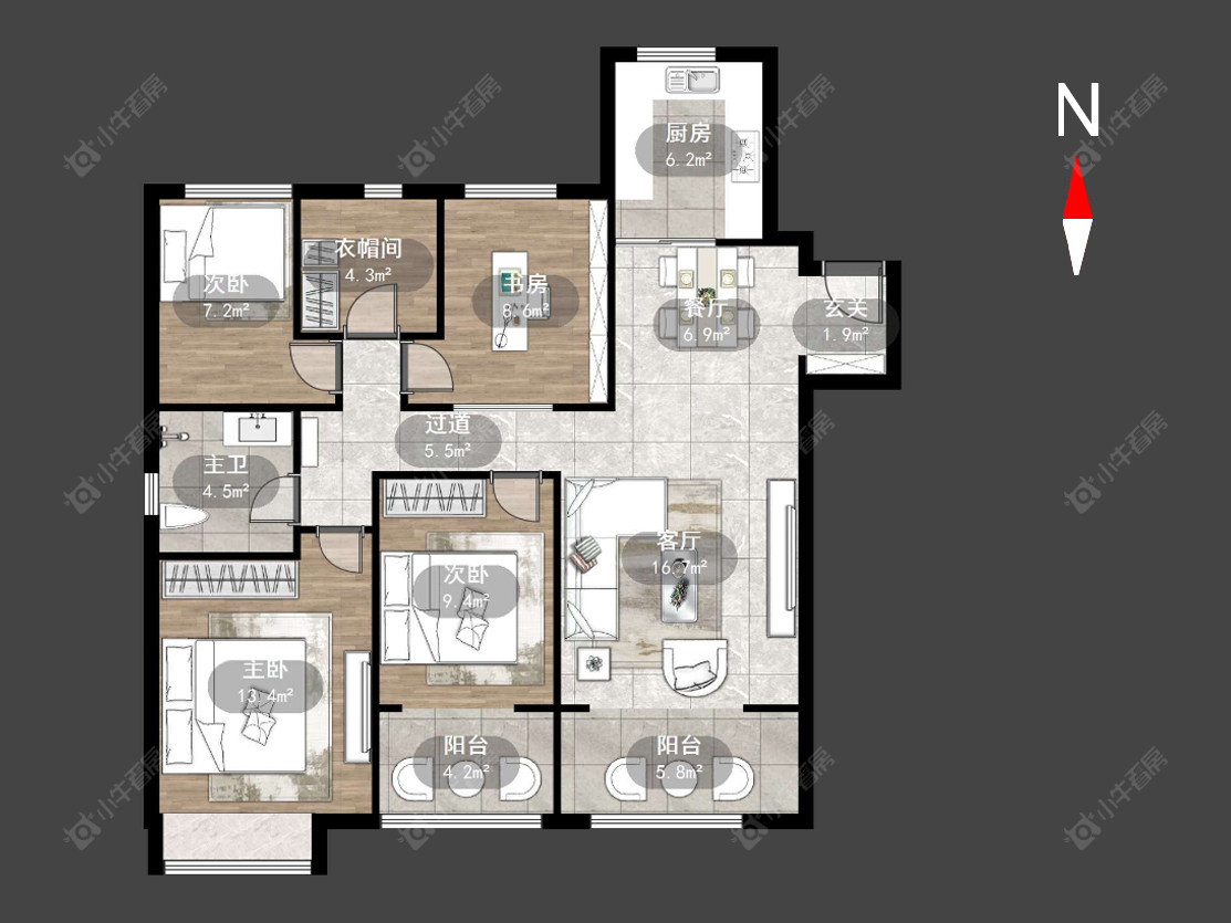 常州华润国际六期在售二手房源户型图_小牛看房