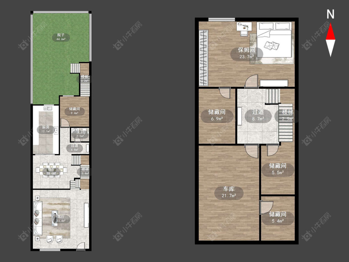 常州万水美兰城别墅区在售二手房源户型图_小牛看房