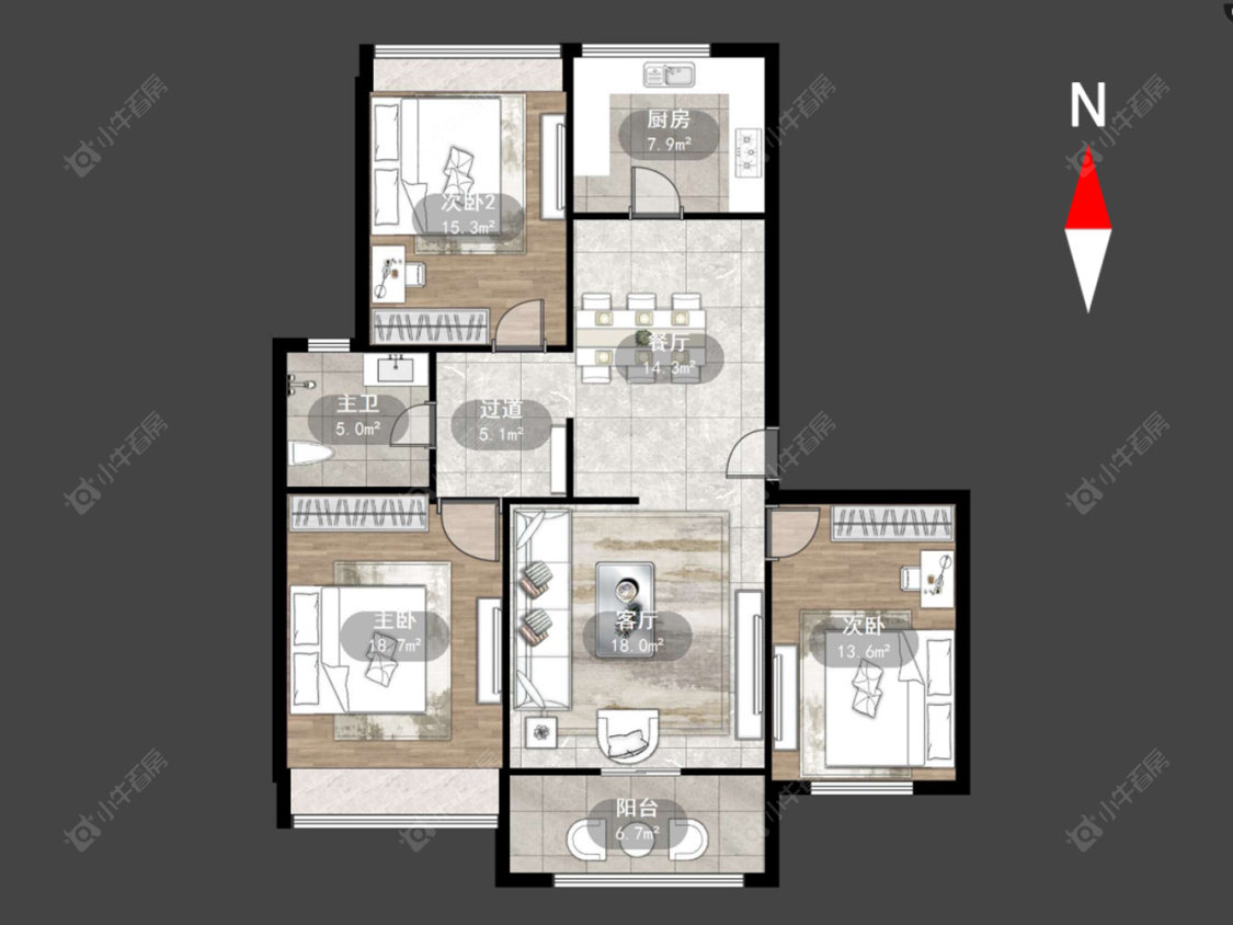 常州香槟广场在售二手房源户型图_小牛看房