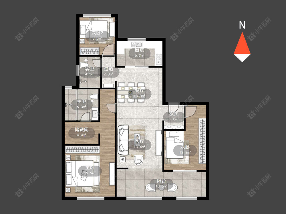常州常发珑玥在售二手房源户型图_小牛看房