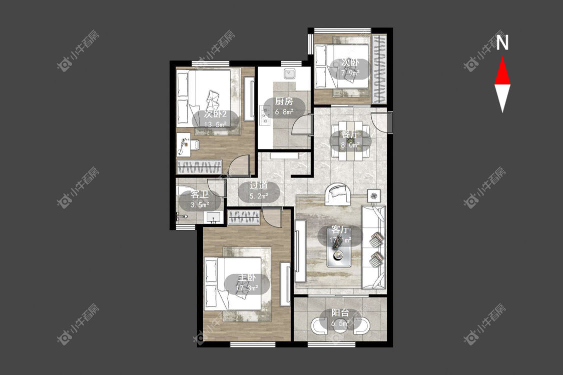 常州绿地峰云汇在租房源户型图_小牛看房