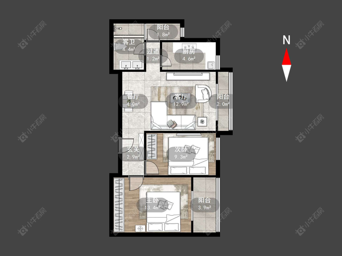 凯纳华侨城房源户型图 常州凯纳华侨城在售二手房源户型图_小牛看房