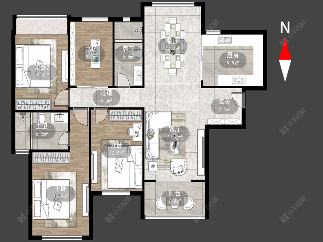 常州雅居乐星河湾在售二手房源户型图_小牛看房