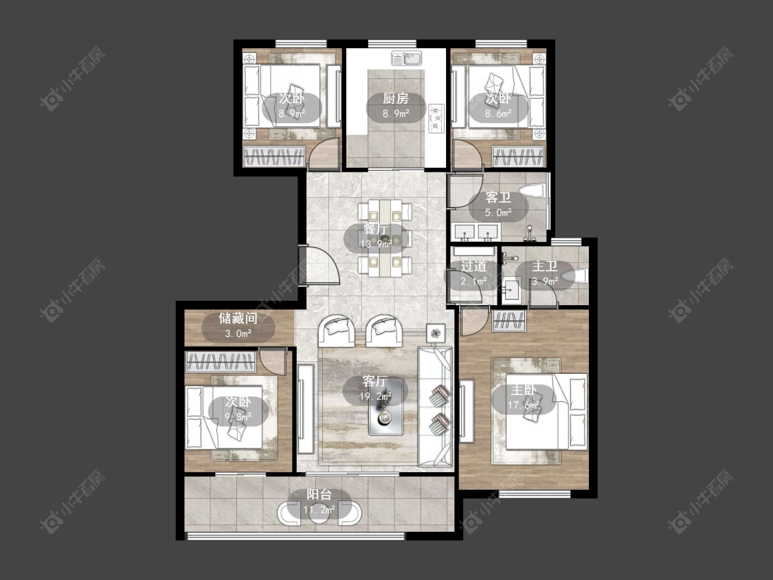 丹阳中南熙悦城中南二期在售二手房源户型图_小牛看房