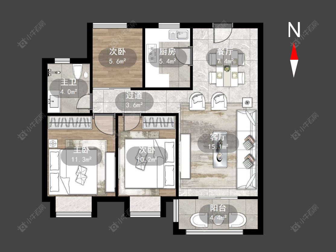 常州华润国际五期在售二手房源户型图_小牛看房