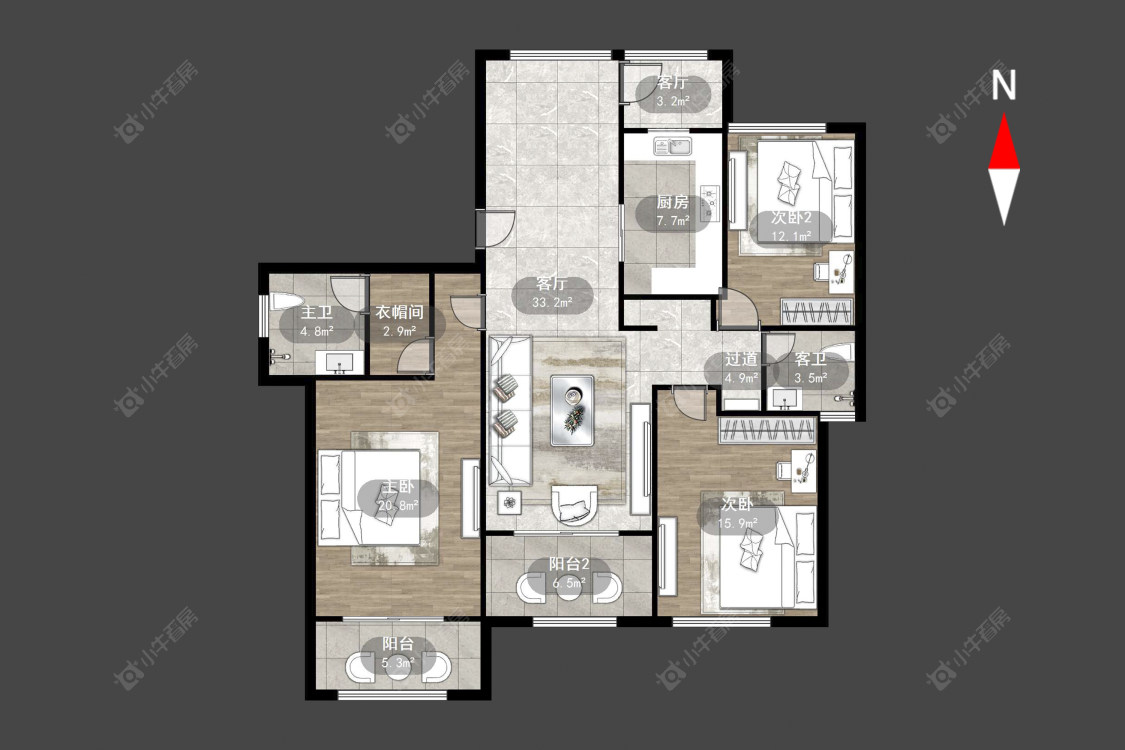 绿地峰云汇房源户型图 常州绿地峰云汇在售二手房源户型图_小牛看房