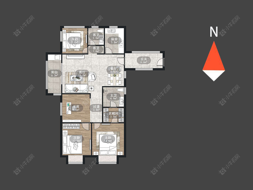 招商花园城房源户型图 常州招商花园城在售二手房源户型图_小牛看房