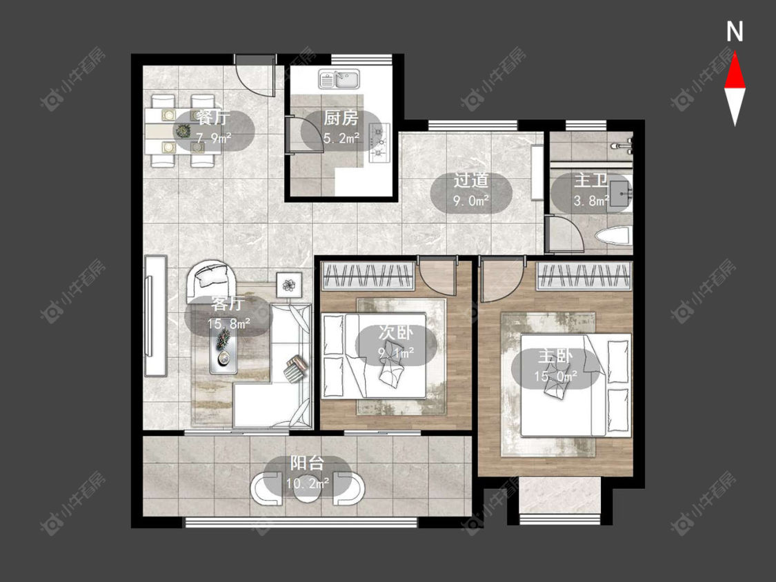 常州五星星韵城在售二手房源户型图_小牛看房