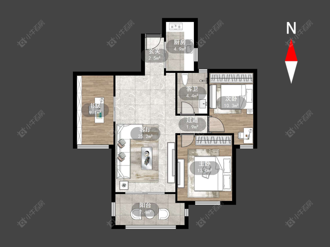 常州怡美花园在售二手房源户型图_小牛看房