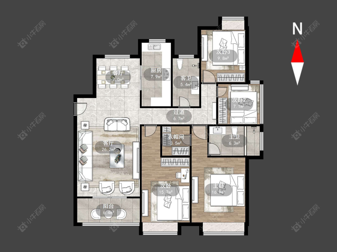 天禄西阆苑房源户型图 常州天禄西阆苑在售二手房源户型图_小牛看房