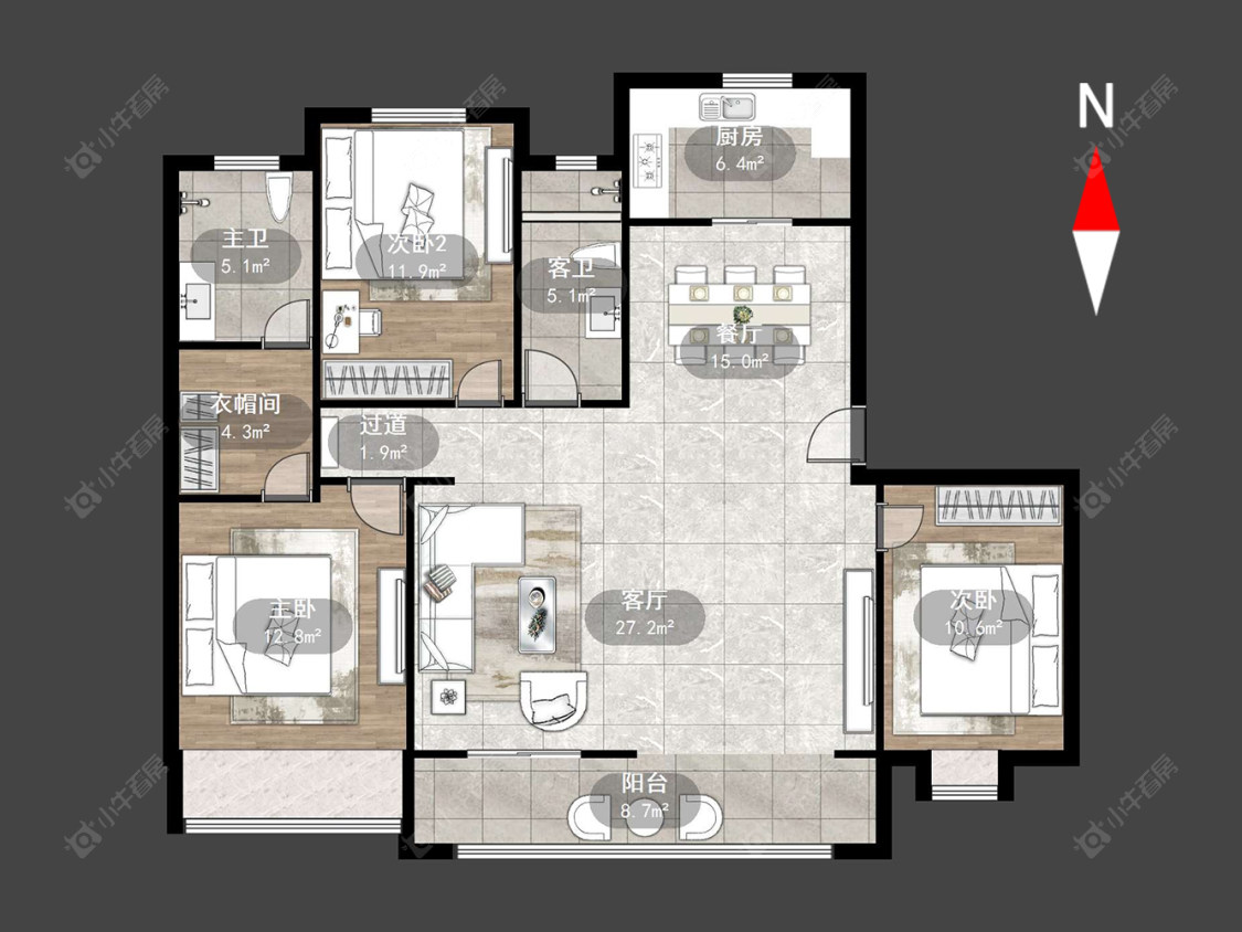 三江公园房源户型图 常州三江公园在售二手房源户型图_小牛看房
