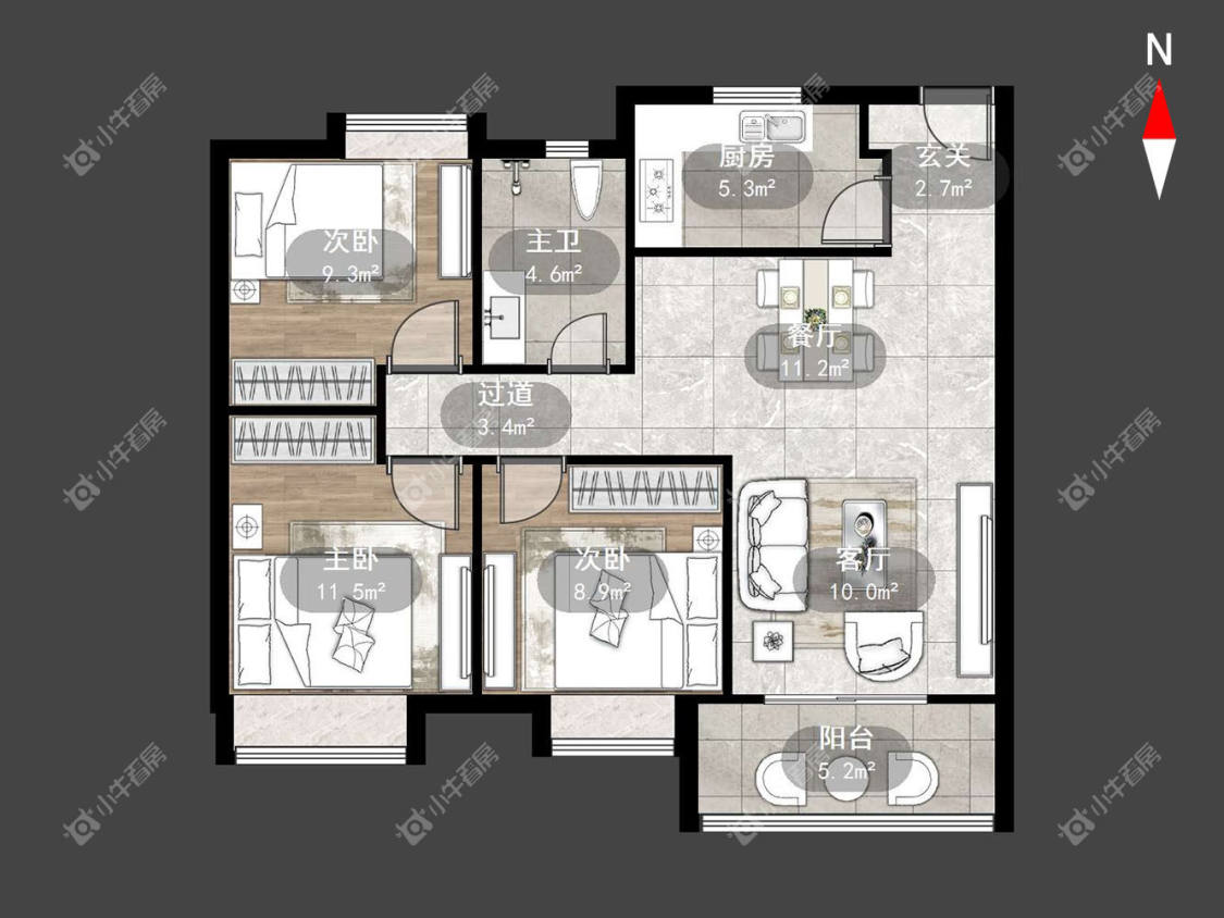常州璞悦缦宸在租房源户型图_小牛看房