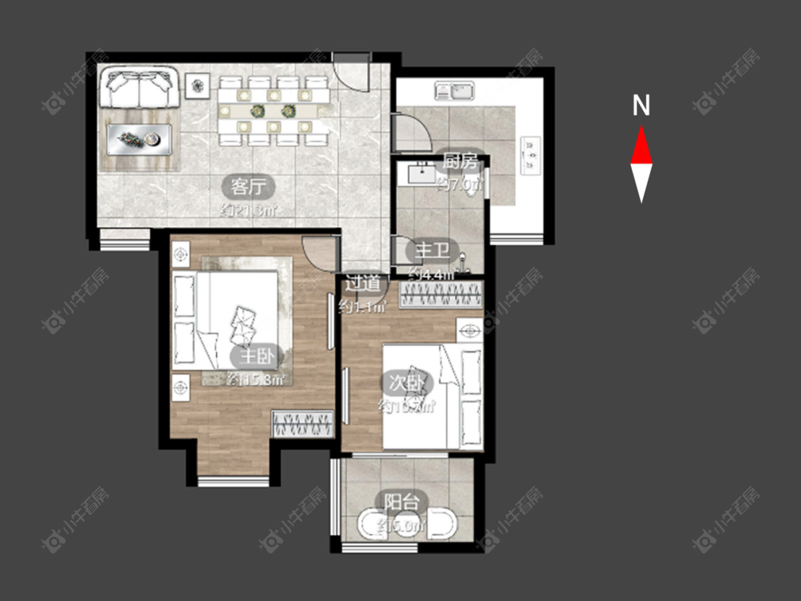 常州凤凰名城在售二手房源户型图_小牛看房