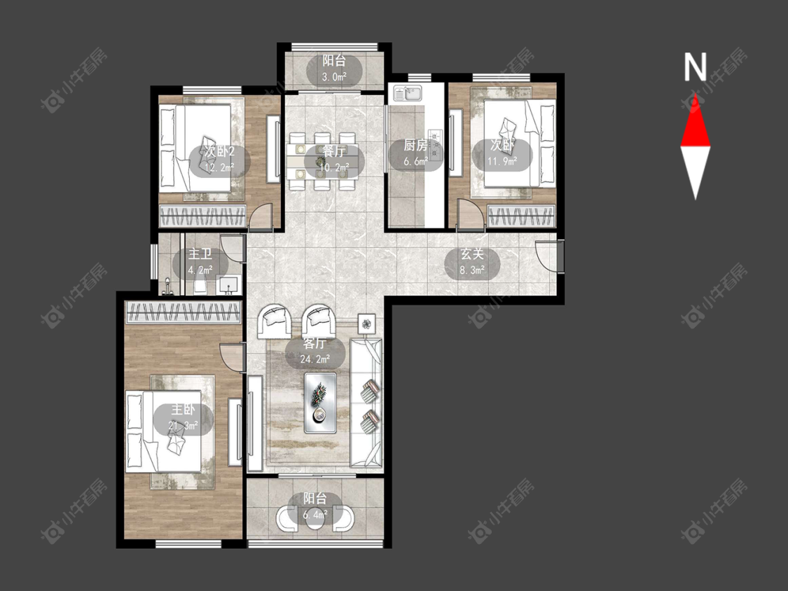 金梅花园北区房源户型图 常州金梅花园北区在售二手房源户型图_小牛看房