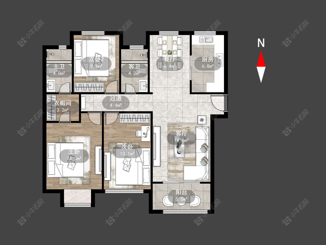 常州大名城西区在售二手房源户型图_小牛看房