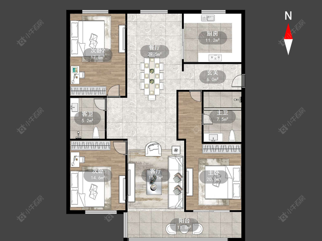 常州美士隆南楼在售二手房源户型图_小牛看房