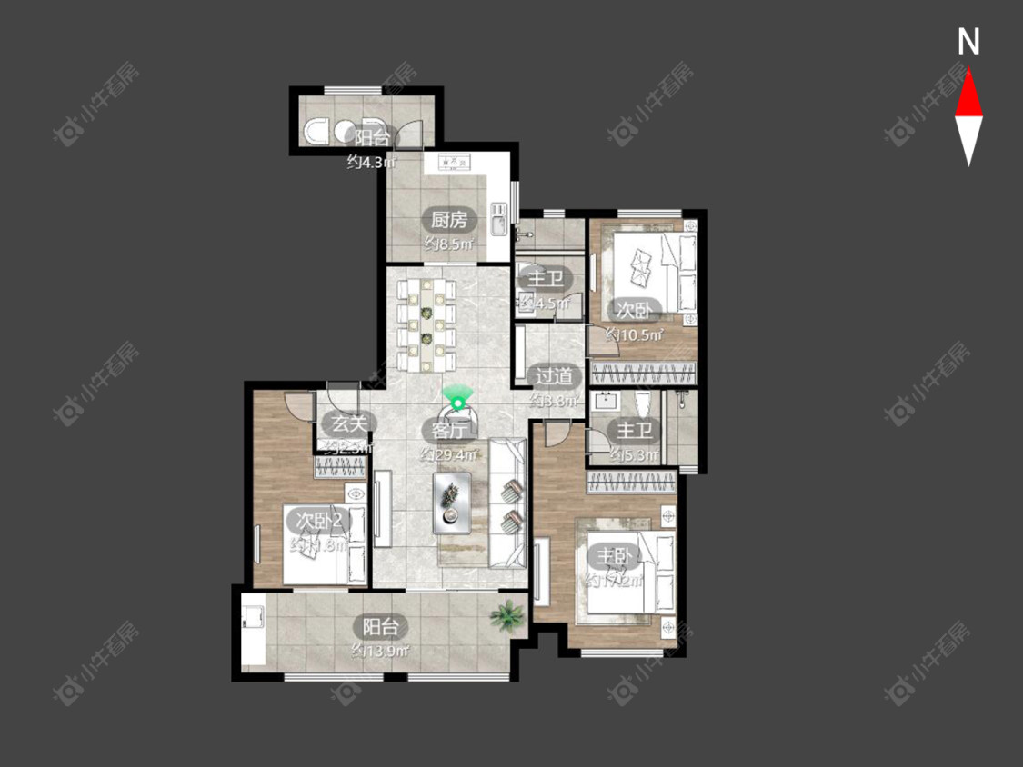 常州新城香悦半岛南区在售二手房房源户型图_小牛看房