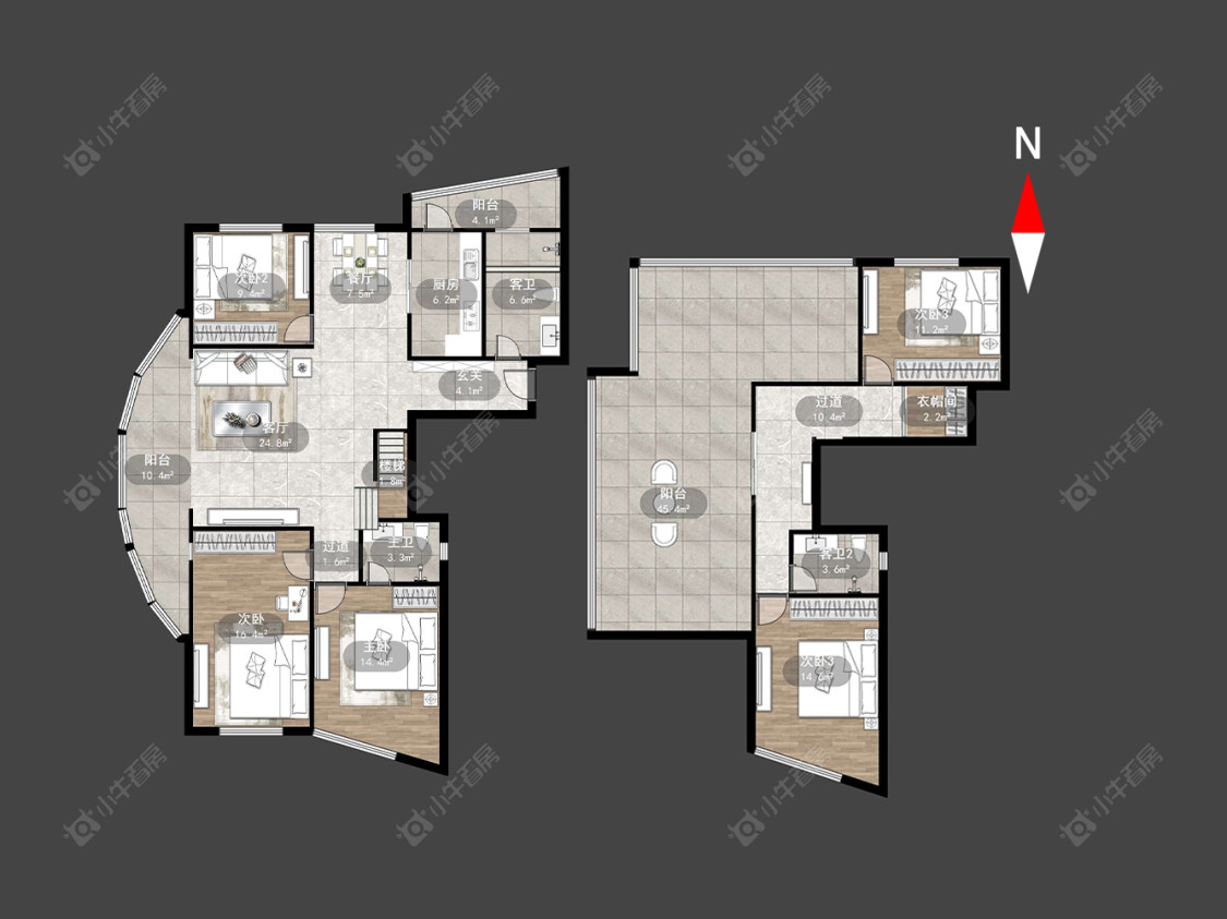 常州聚博花园在售二手房源户型图_小牛看房