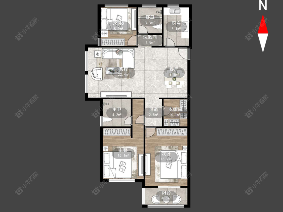 常州龙东花园在售二手房源户型图_小牛看房