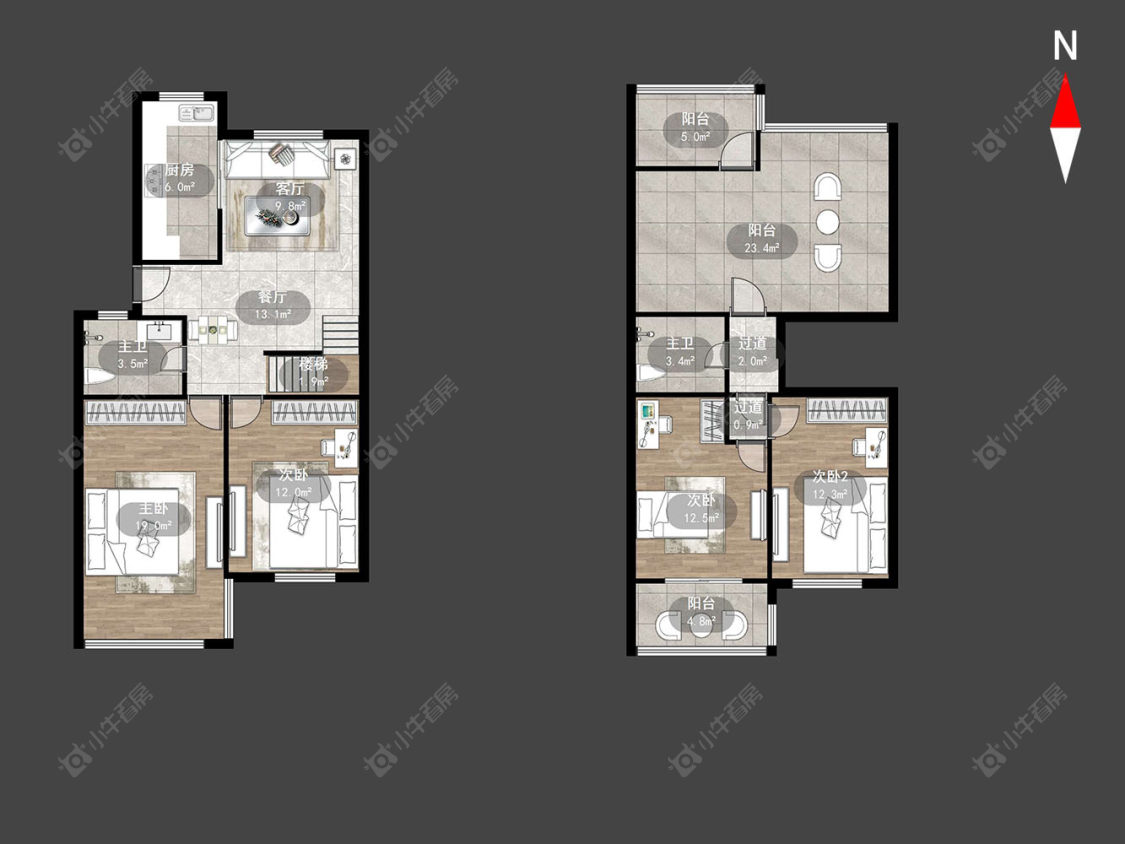 常州运河花园在售二手房源户型图_小牛看房