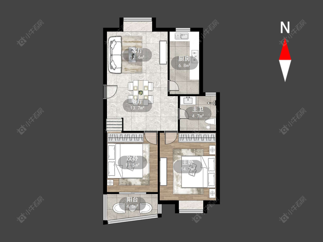盘龙苑东区房源户型图 常州盘龙苑东区在售二手房源户型图_小牛看房