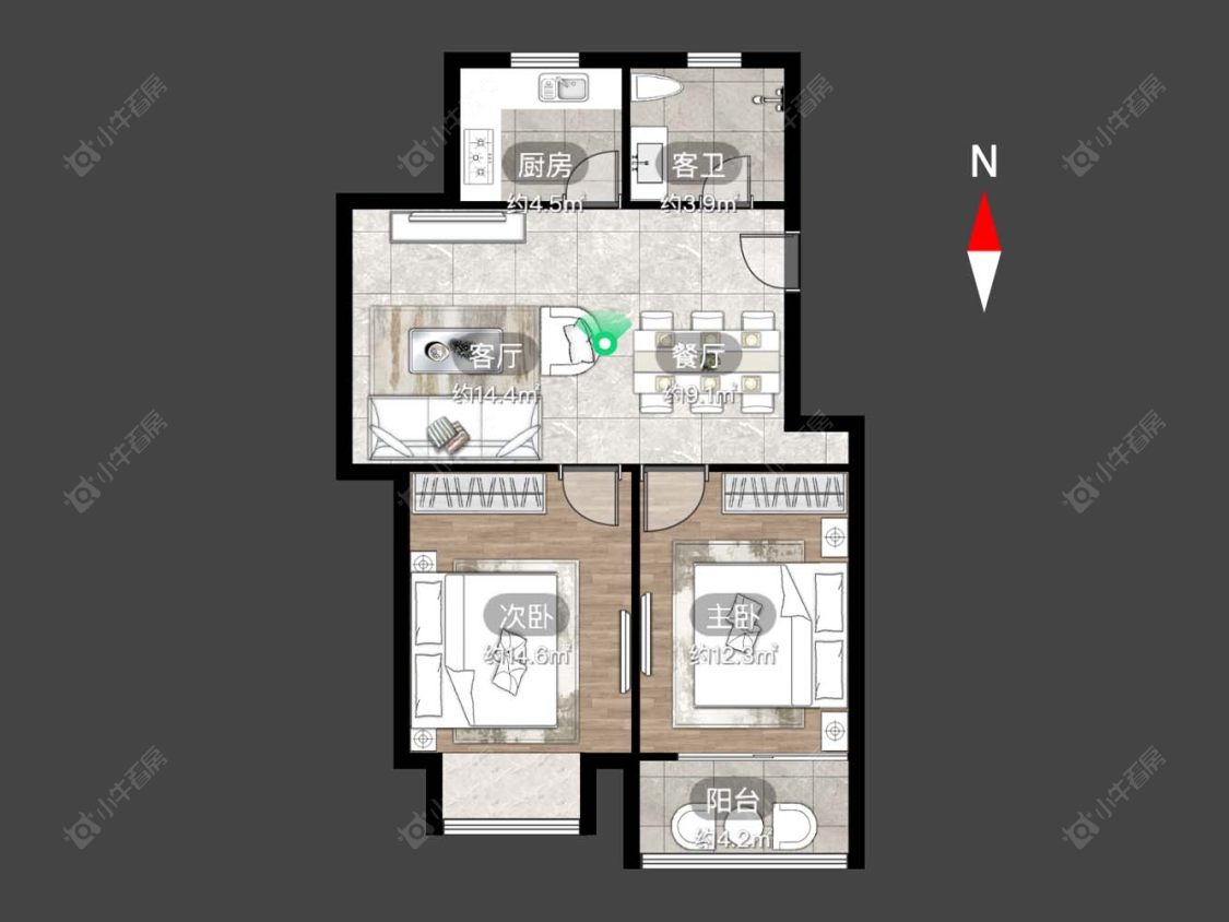 常州百馨西苑一二期在售二手房源户型图_小牛看房