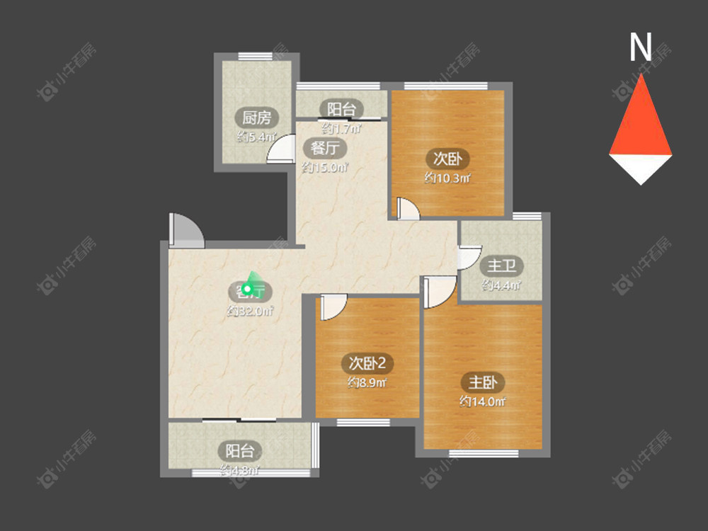 常州桂花园在售二手房源户型图_小牛看房